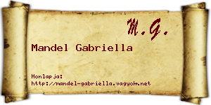 Mandel Gabriella névjegykártya